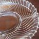 plat ovale à compartiments en verre