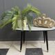 Black and White oval formica table 1960s