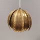 Brutalist flame-cut brass hanging lamp, by Svend Aage Holm Sørensen (SAHS)