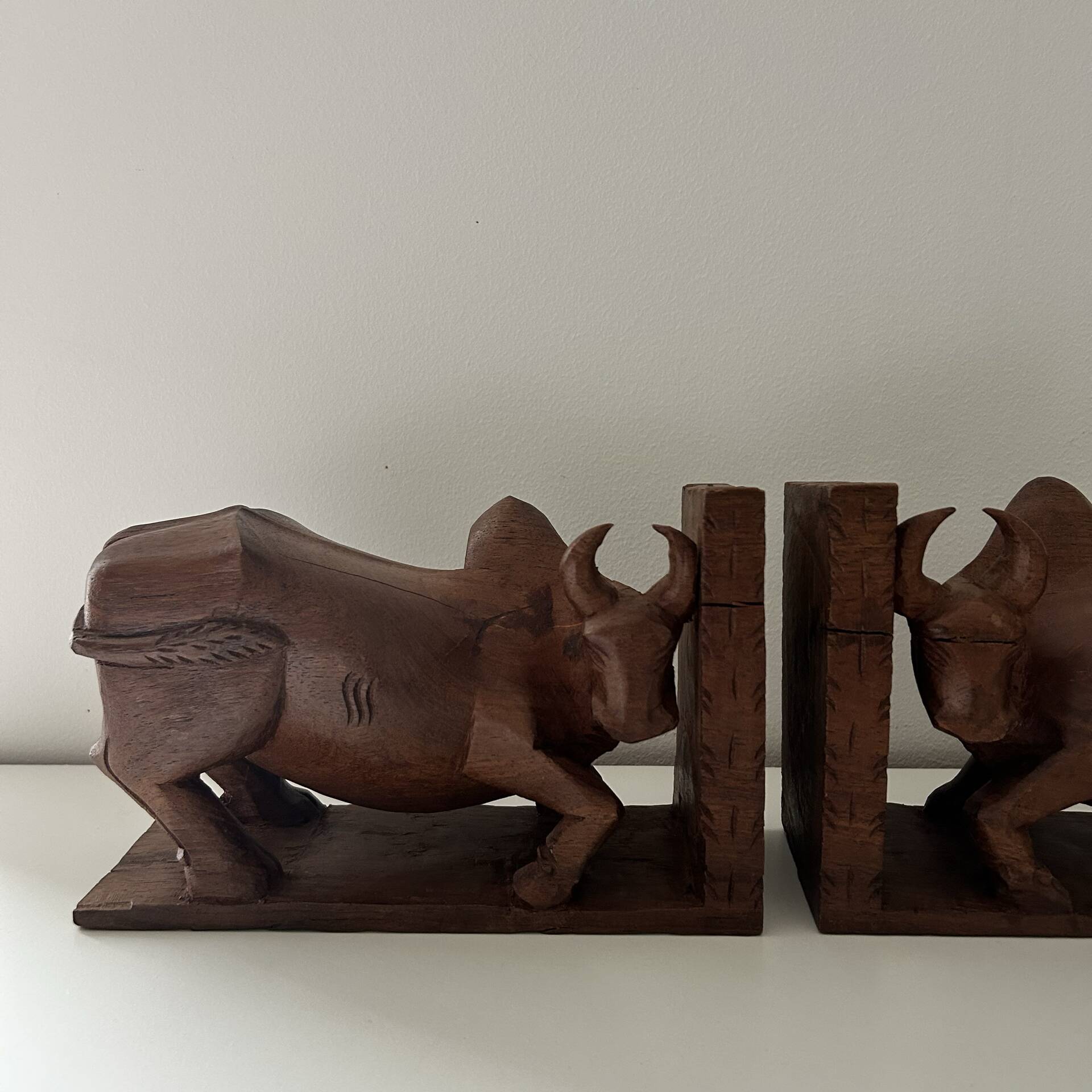 Pair of Scandinavian teak bookends