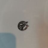 Vintage ear dish silkscreened flower mill of Wolves orchies France