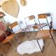 5 Marbled brown formica chairs