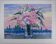 Michel Henry: Bouquet of flowers under a pink sky, original signed silkscreen print