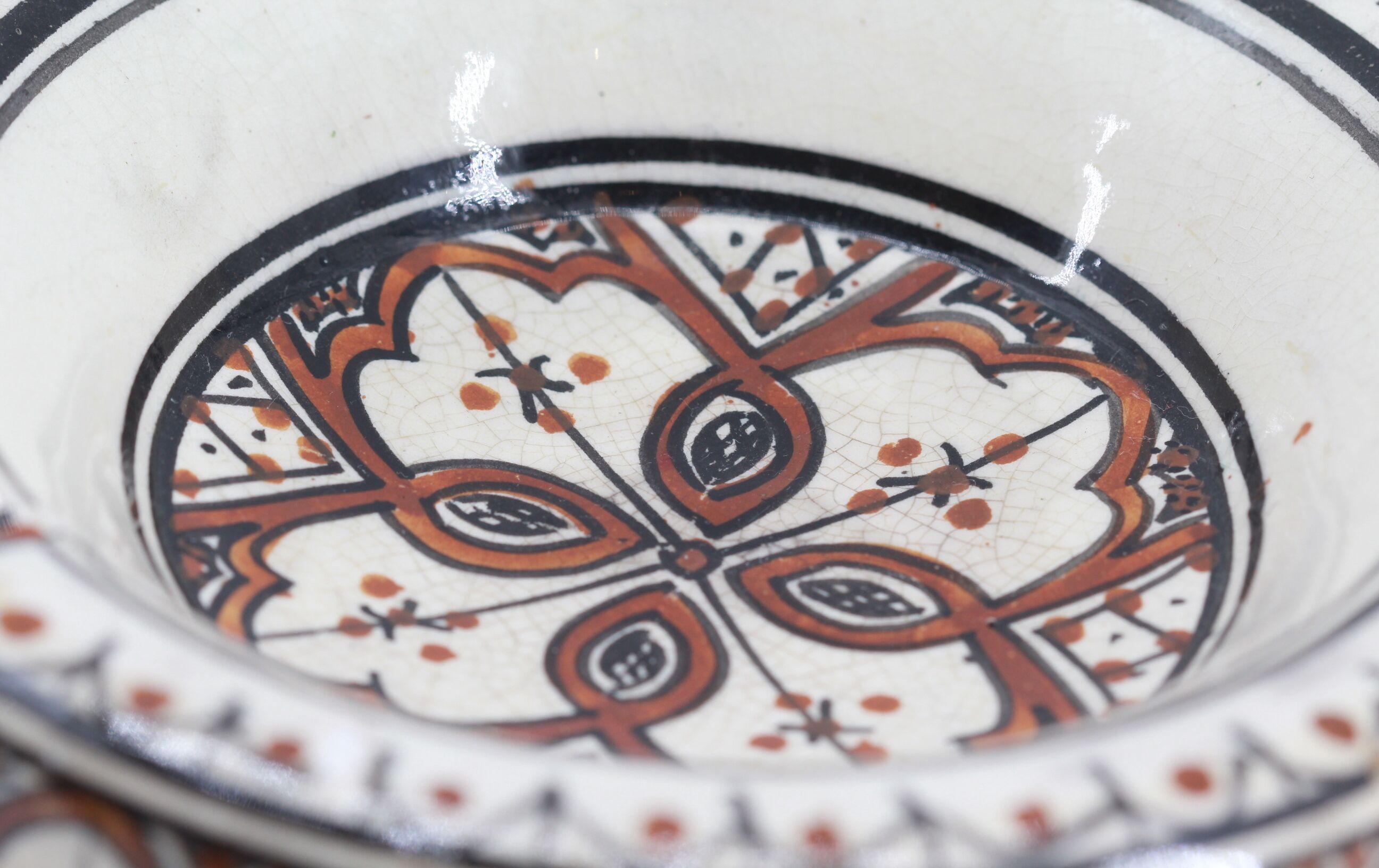 Former Moroccan ceramic ashtray