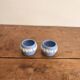 Pair of Candle Holders Saleron Wedgwood Jasperware Blue England