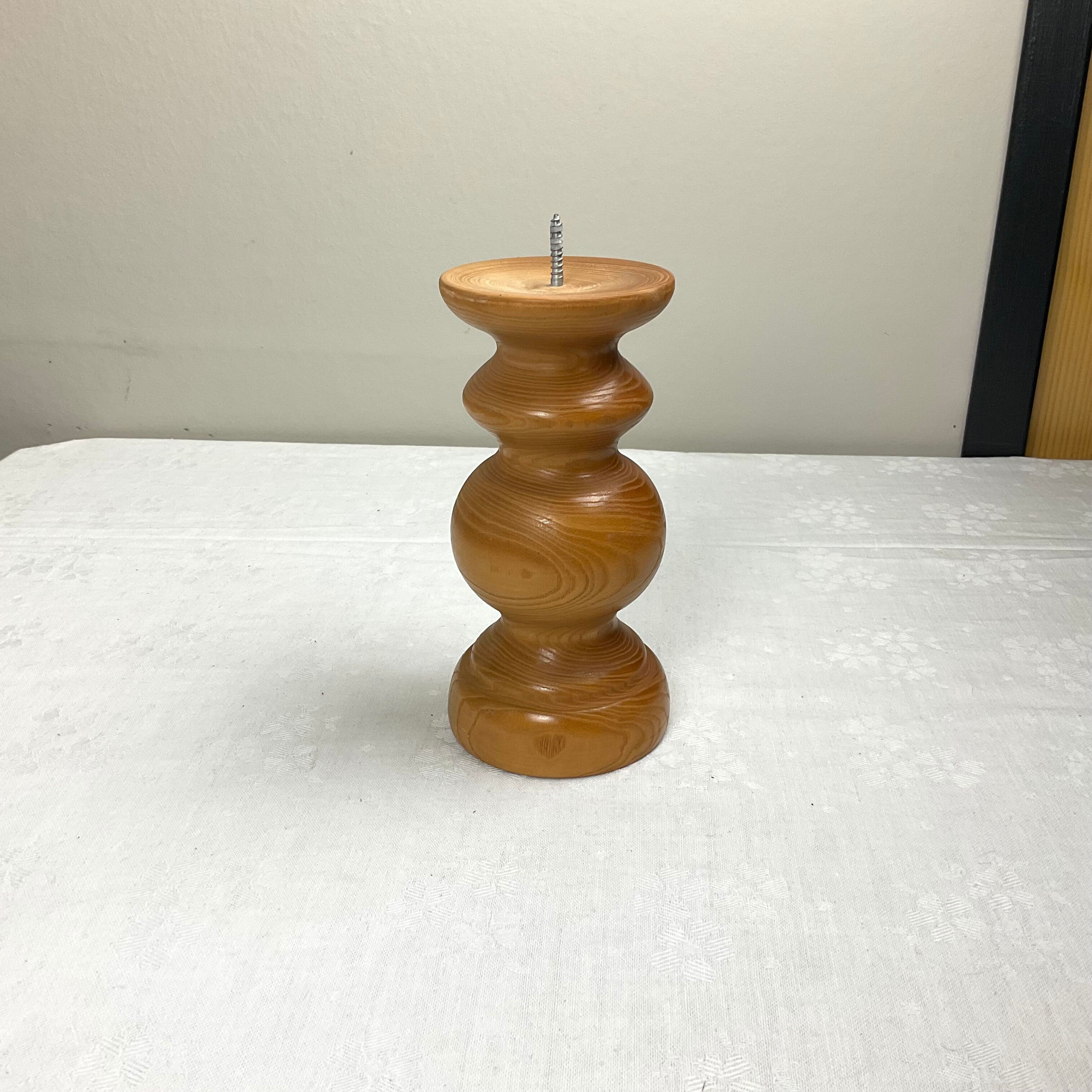 Wooden candle holder