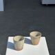 Set of 2 cups in Indonesian ceramic (brown & speckled glazed matte)