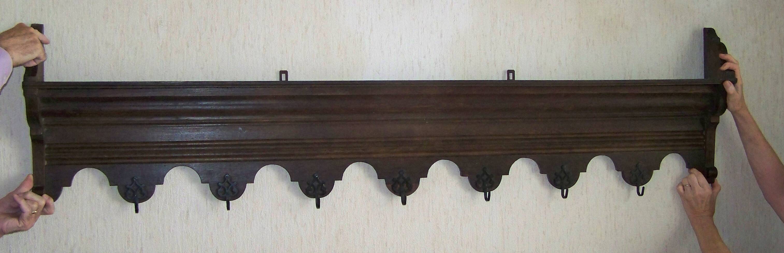 Solid wood wall shelf
