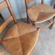 4 modernist chairs design wood and straw era 1960/70