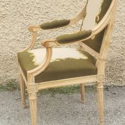 Louis xvi style upholstered armchair