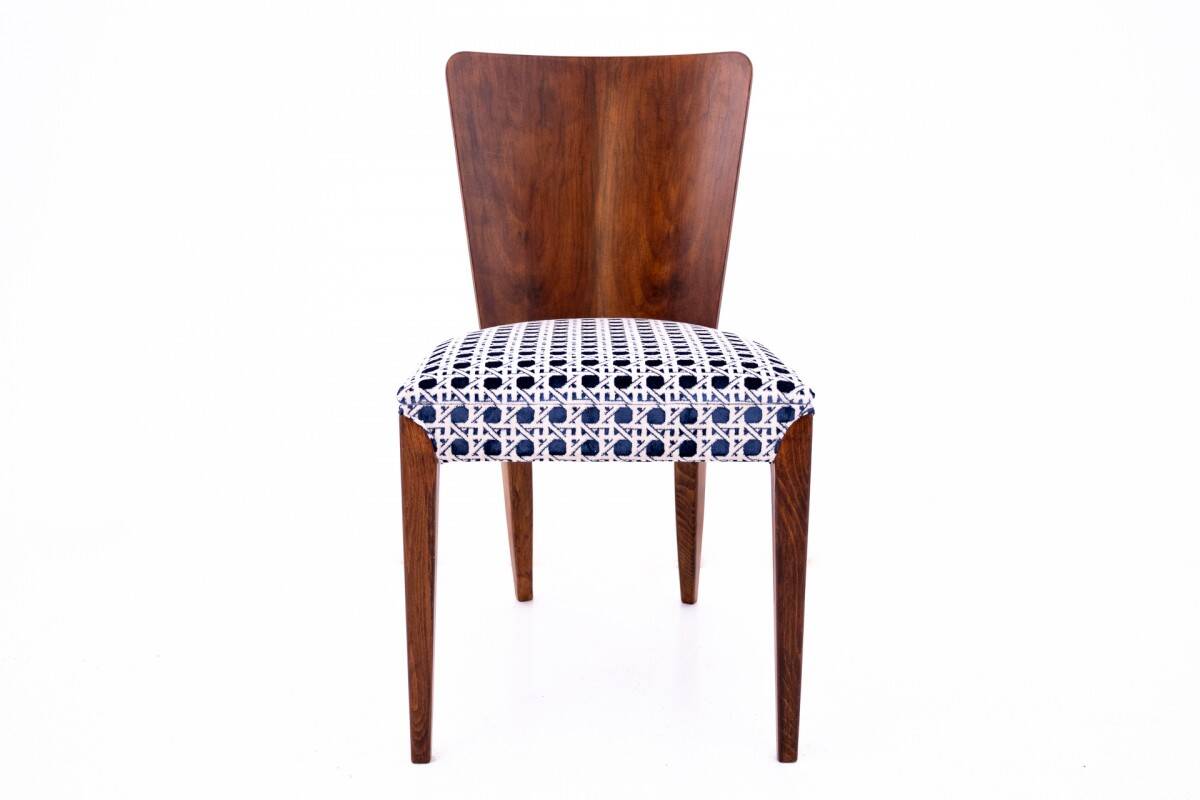 A set of chairs designed by J. Halabala, Czechoslovakia, 1930s. After renovation.