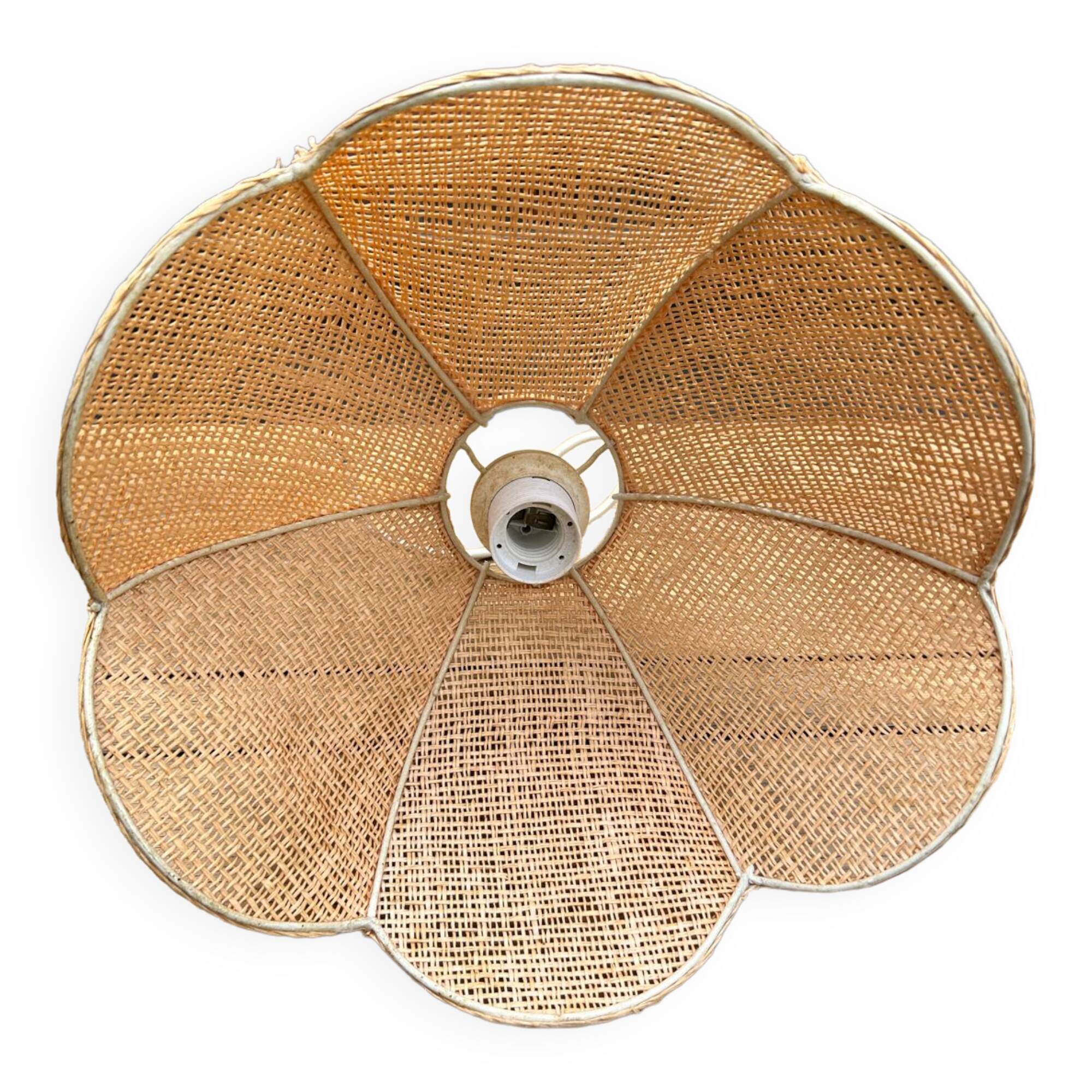 Vintage pendant lamp in natural fibers