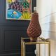 Large vintage woven lamp base in Riviera/Boho style from the 1970s.
