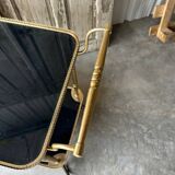 Vintage black and gold rolling trolley