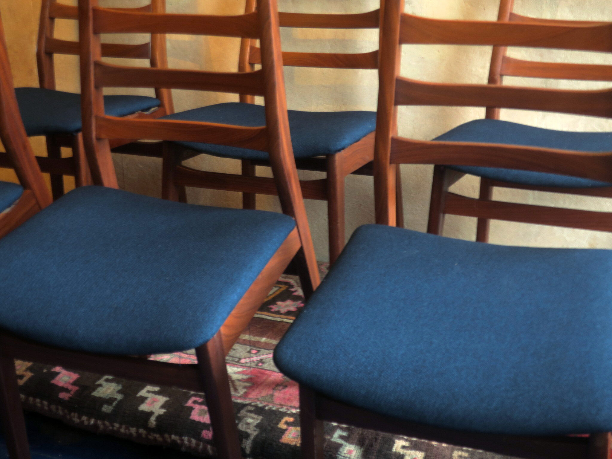 Set of 6 mid-century Danish teak dining chairs, 1960s