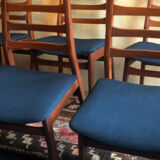 Set of 6 mid-century Danish teak dining chairs, 1960s