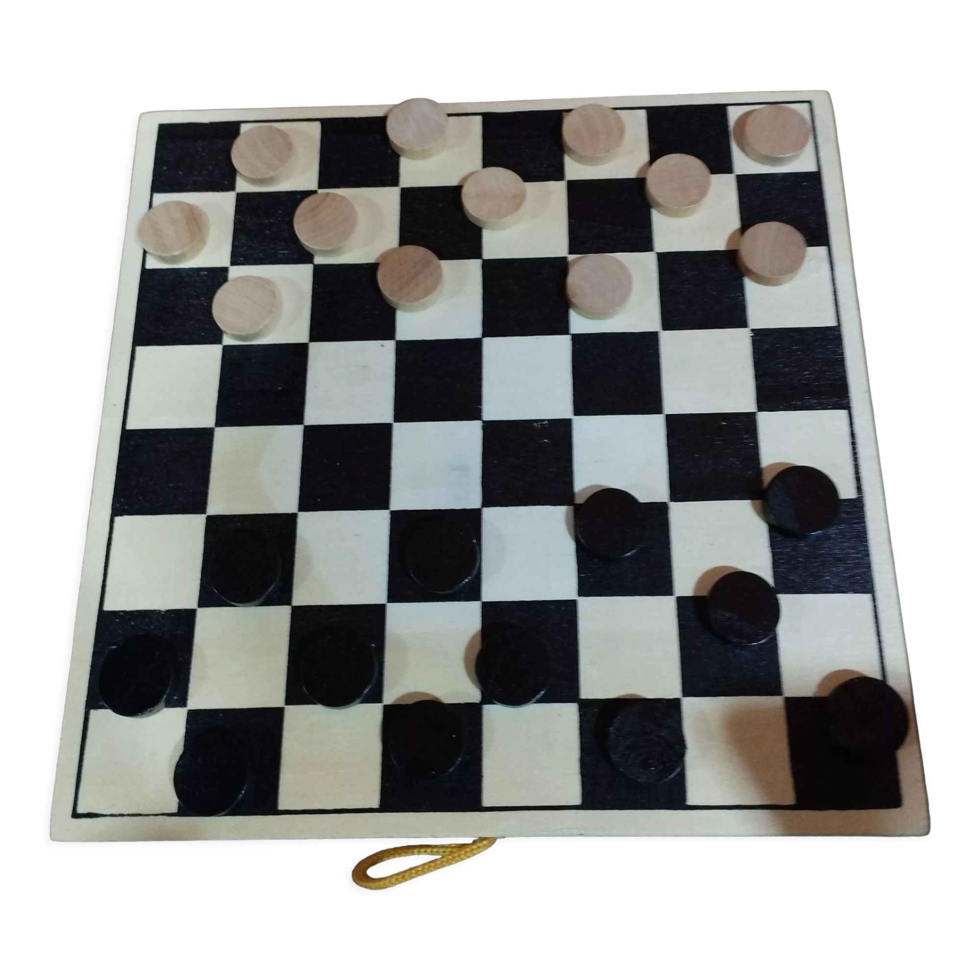 Jeu de dames anglaises en bois
