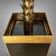 "jansen" style lamp in the shape of a palm tree in golden metal, 181 cm tall