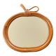 Vintage rattan apple mirror
