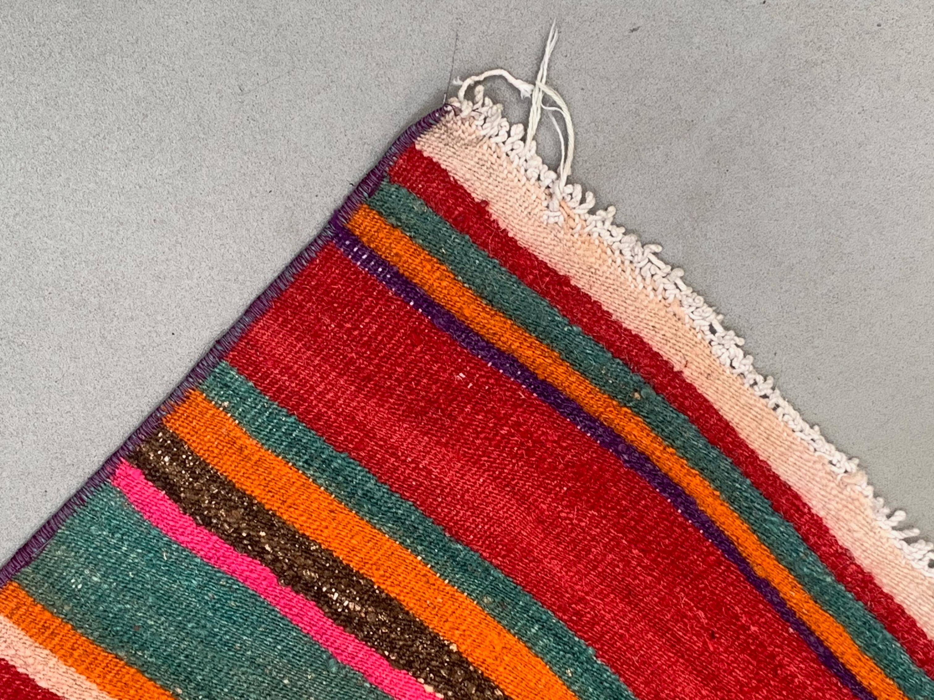 Old Turkish narrow Kilim Runner 283x51 cm shabby chic, vintage kelim