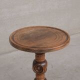 French Mid-Century Wooden Side Table or Pedestal