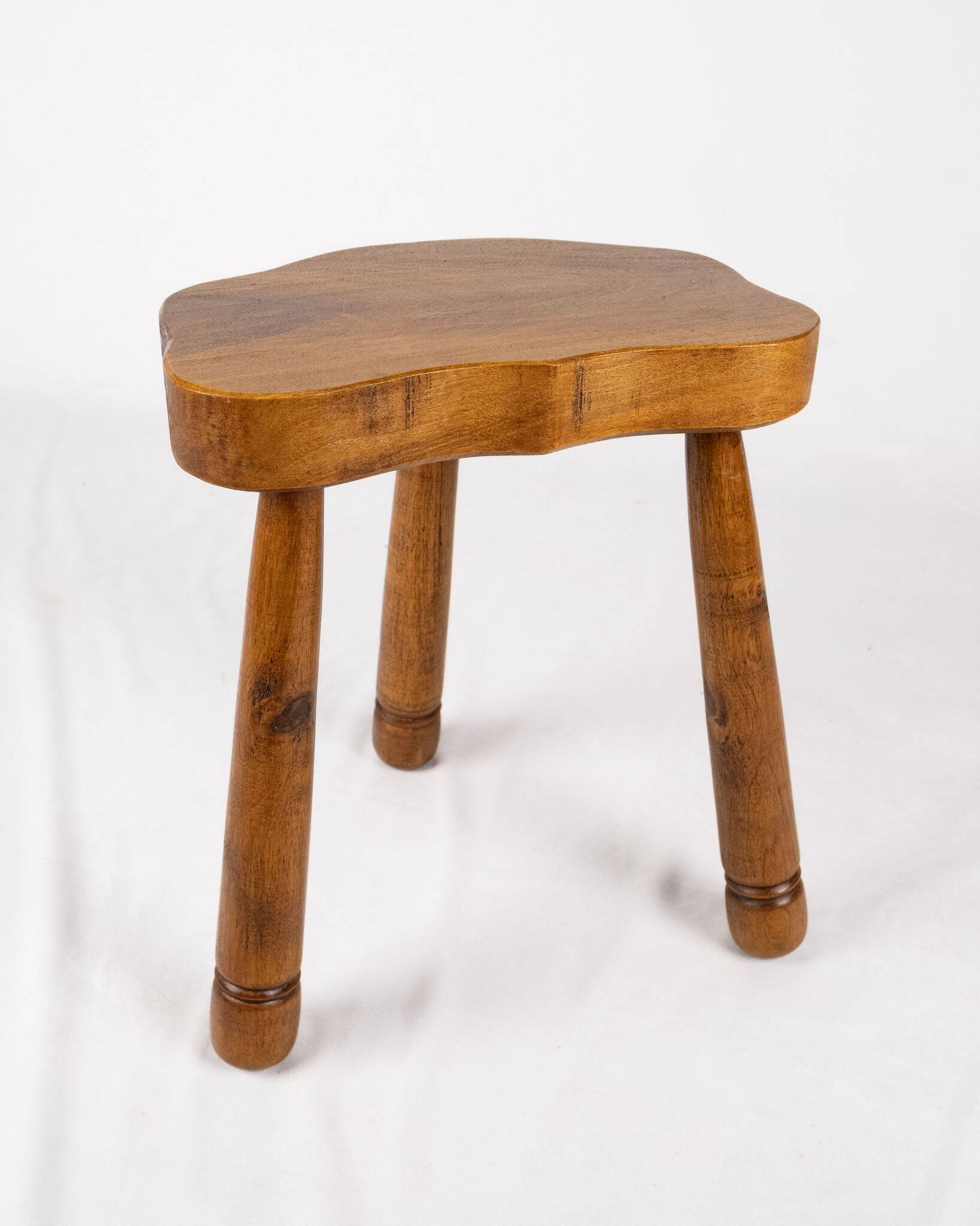 Tripod stool in free form, Brittany, 1950s