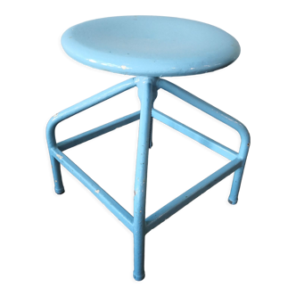 Adjustable metal industrial stool, 4 legs