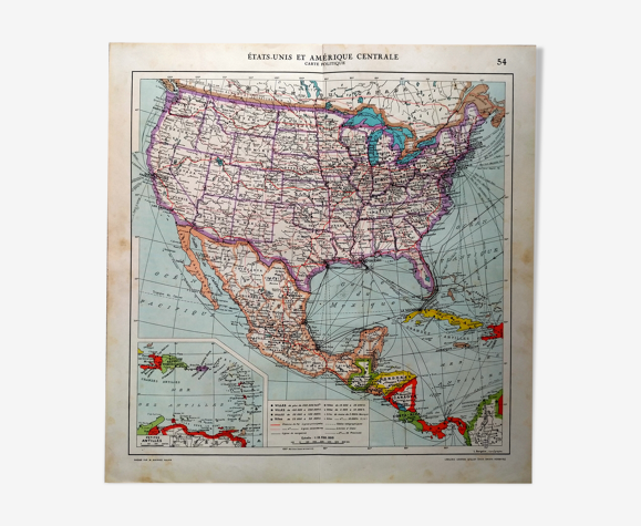 Carte Etats-Unis d'Amérique