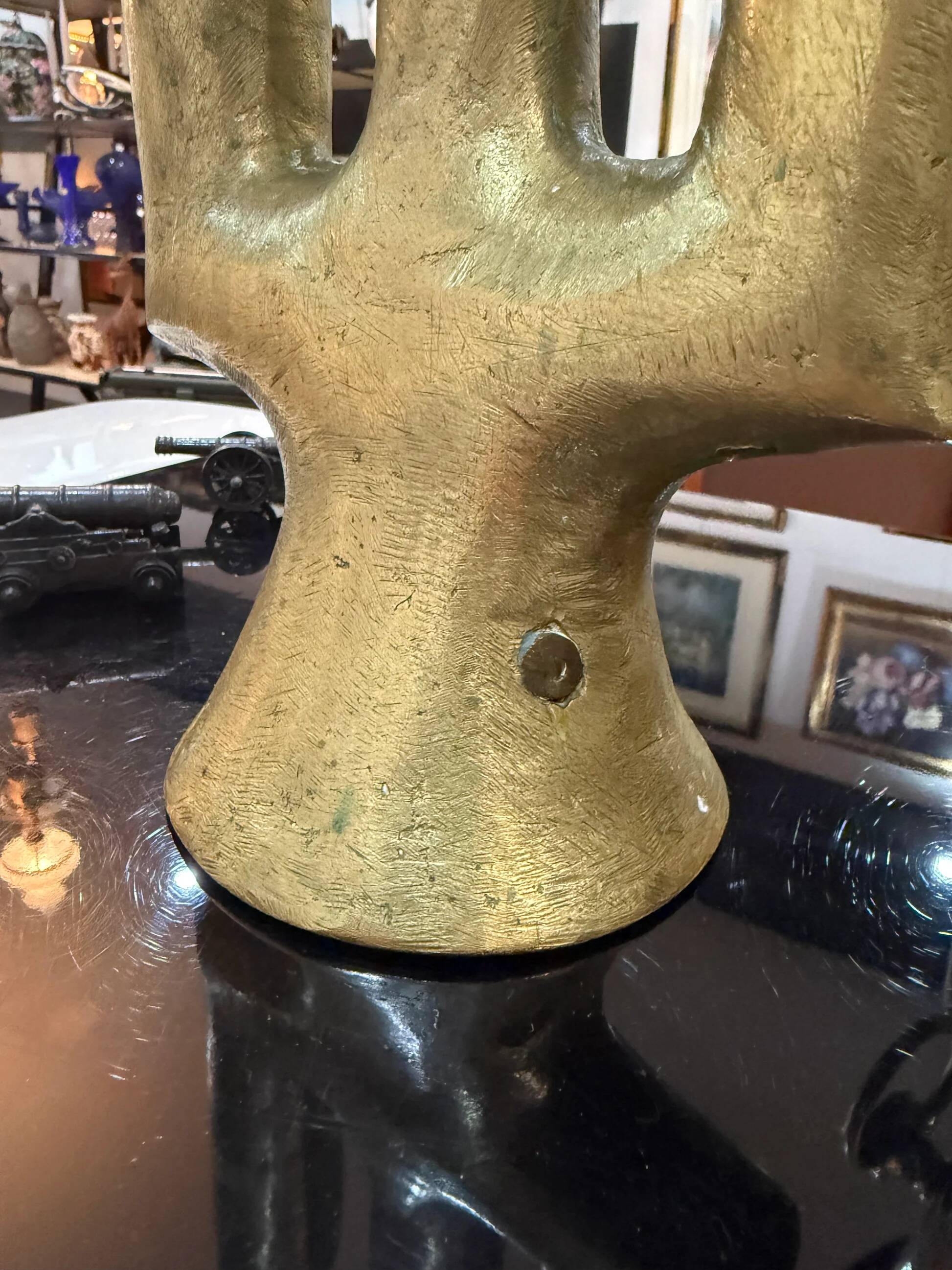 Artisanal chandelier in solid brass – Unique piece – Chad