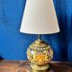 Gien lamp – blue earthenware and brass – early 20th century