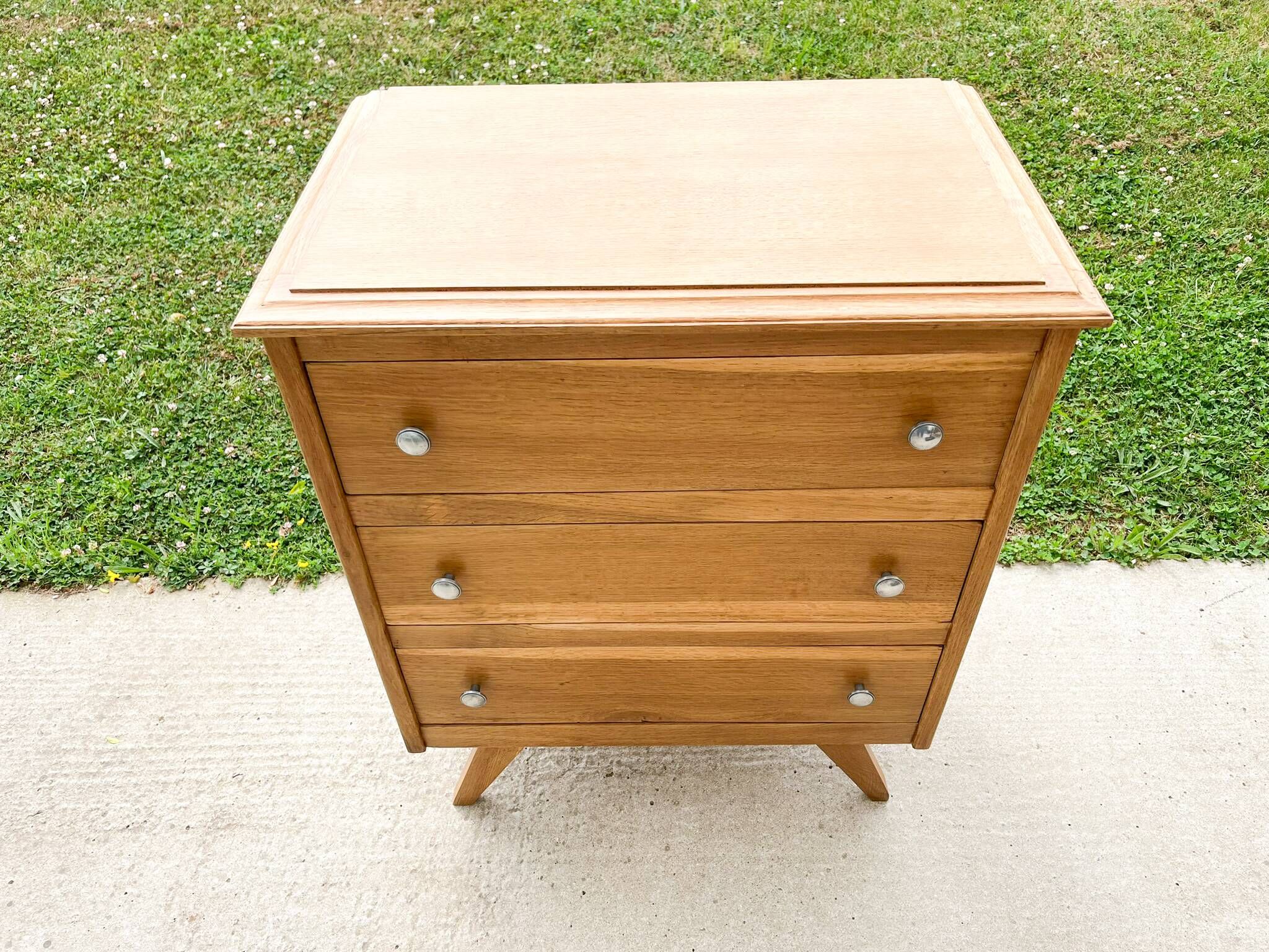 Scandinavian style 3-drawer chest of drawers, compass feet, from the 50s/60s