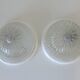 Vintage sconces set of 2 ceiling flush mount lights ice glass Austria 1970s