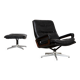 Vintage Lounge Chair & Ottoman by André Vandenbeuck for Strässle