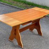 Extendable wooden farmhouse kitchen table 170cm