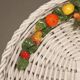 Large antique ceramic basket Castellan Man. Italy 20th century.