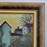 Painting hamlet in winter