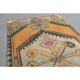 1970s Turkish hand-knotted wool cotton orange runner rug 85x273