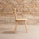 Set of 6 solid beech bar chairs completely renovated, circa 1960