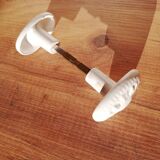 Set of two white painted cast iron door handles