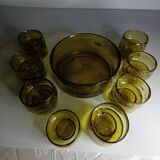 Service à sangria en verre bullé Biot - 9 pièces