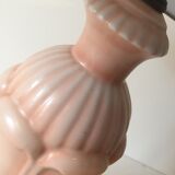 Pink ceramic lamp patinated way