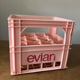 Vintage evian bottle rack