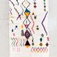 Berber carpet Azilal ecru with colorful patterns 2,33x1,40m