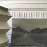 Oil painting on canvas meditative landscape