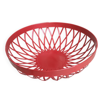 Vintage red metal basket