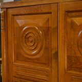 Brutalist oak wardrobe from the 1940s.