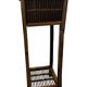 Vintage bamboo side table with drawer from the 20th century.
