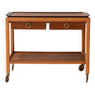 Vintage Scandinavian teak trolley "Britta" model by Mele-Møbler