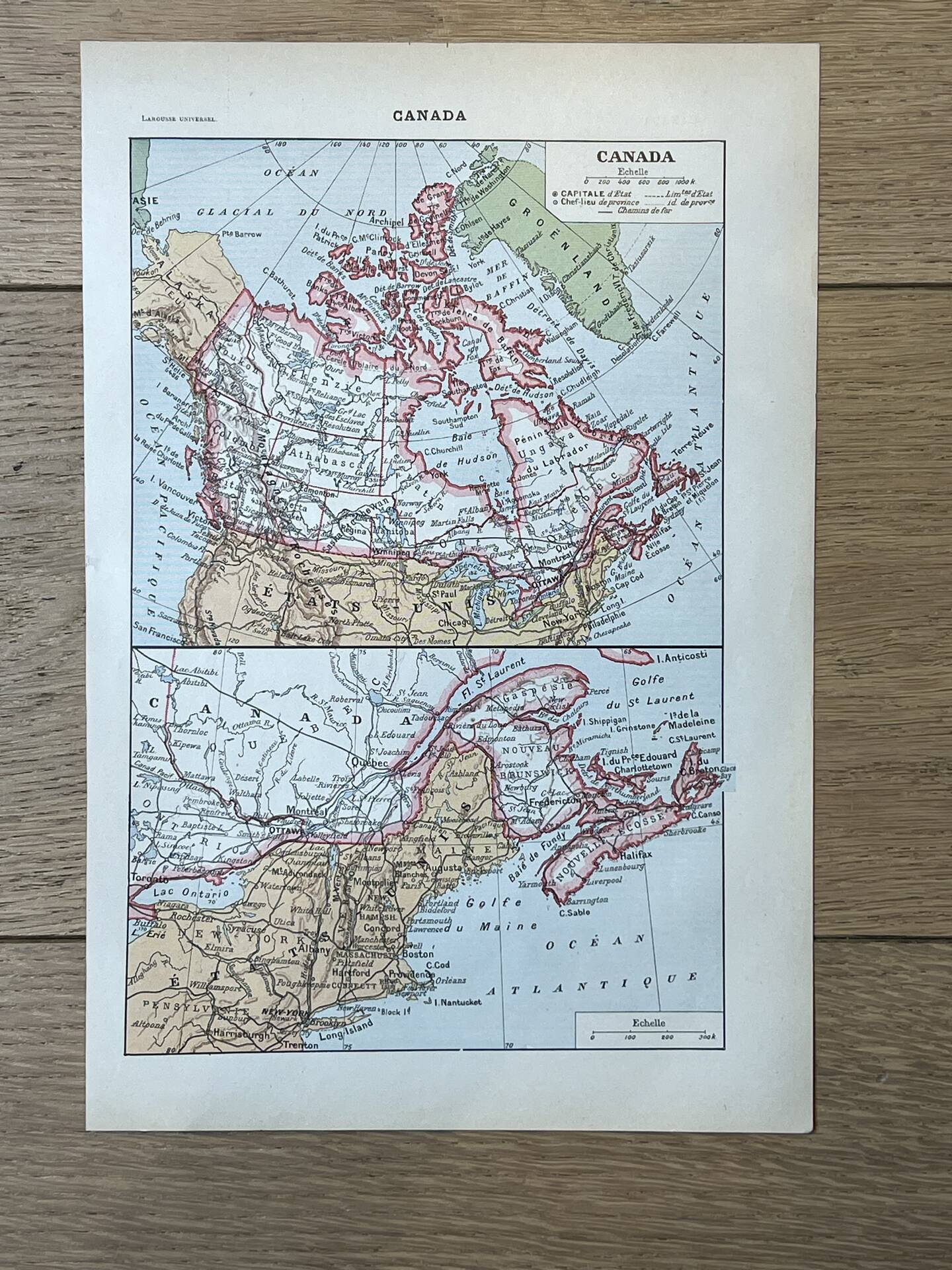 Map of Canada - 20x29cm 1922