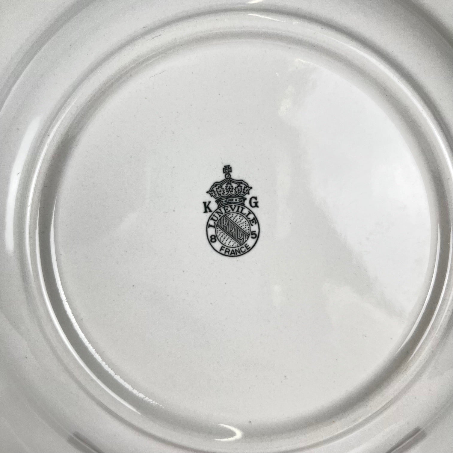 Set of 6 deep plates KG Lunéville "Réverbère"